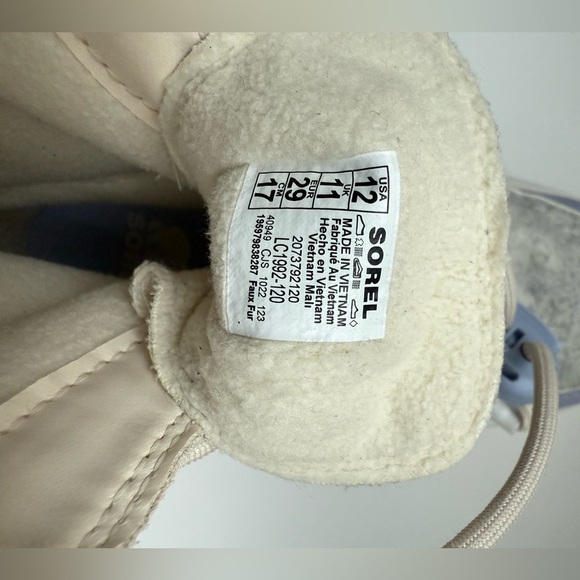 Sorel Kids Explorer Cream and Lavender Winter Boots - Picture 7 of 7